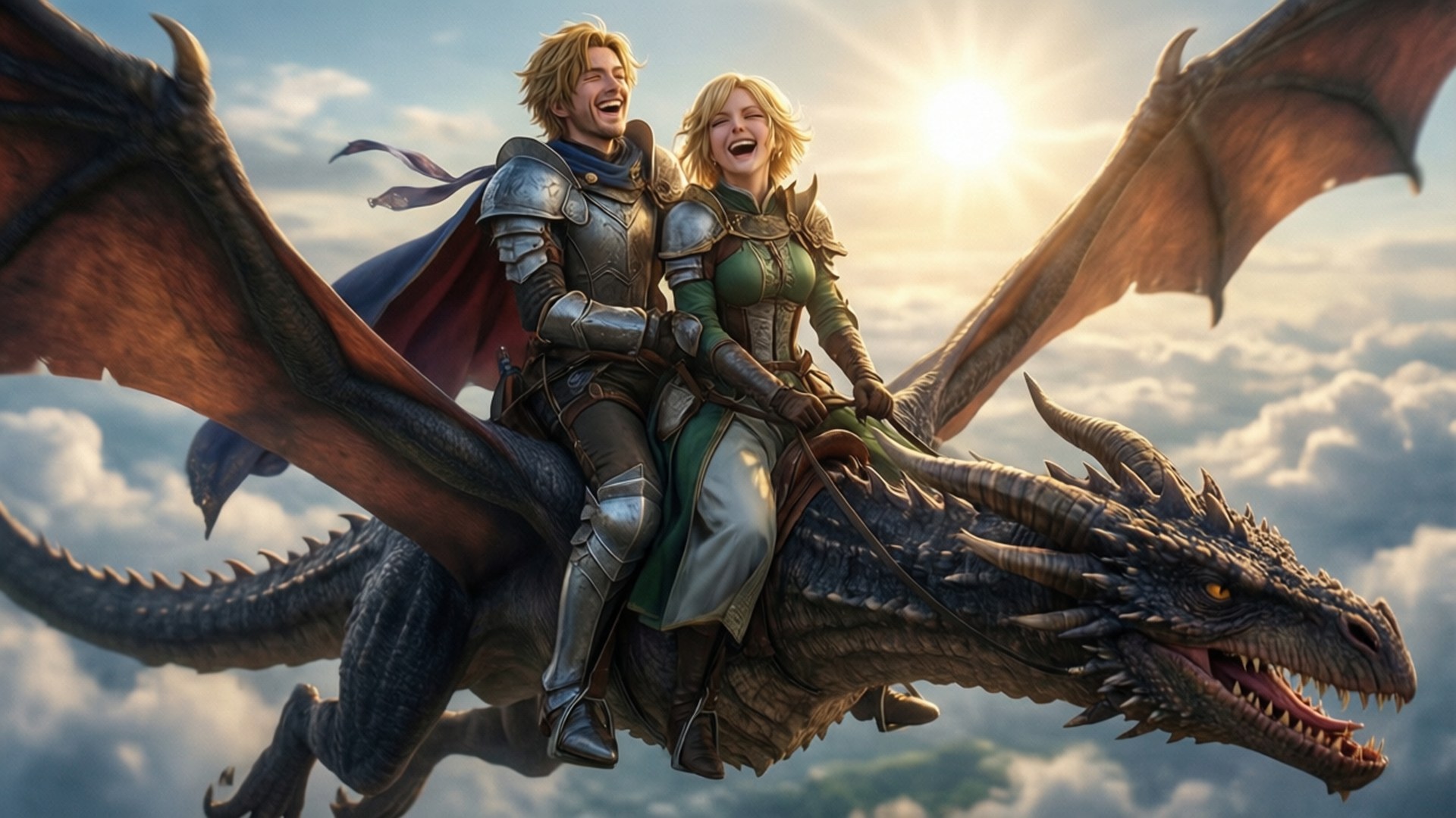 Wyvern Riders by Wallpapers.art Studio