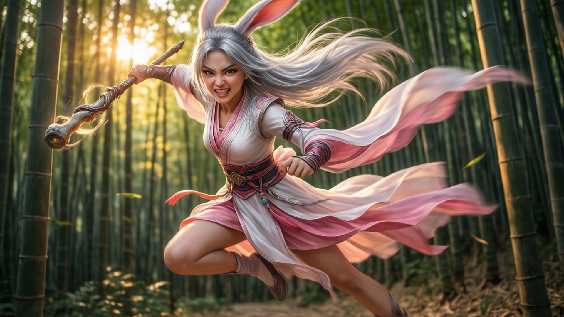 Xiao Wu's Bamboo Leap by Wallpapers.art Studio