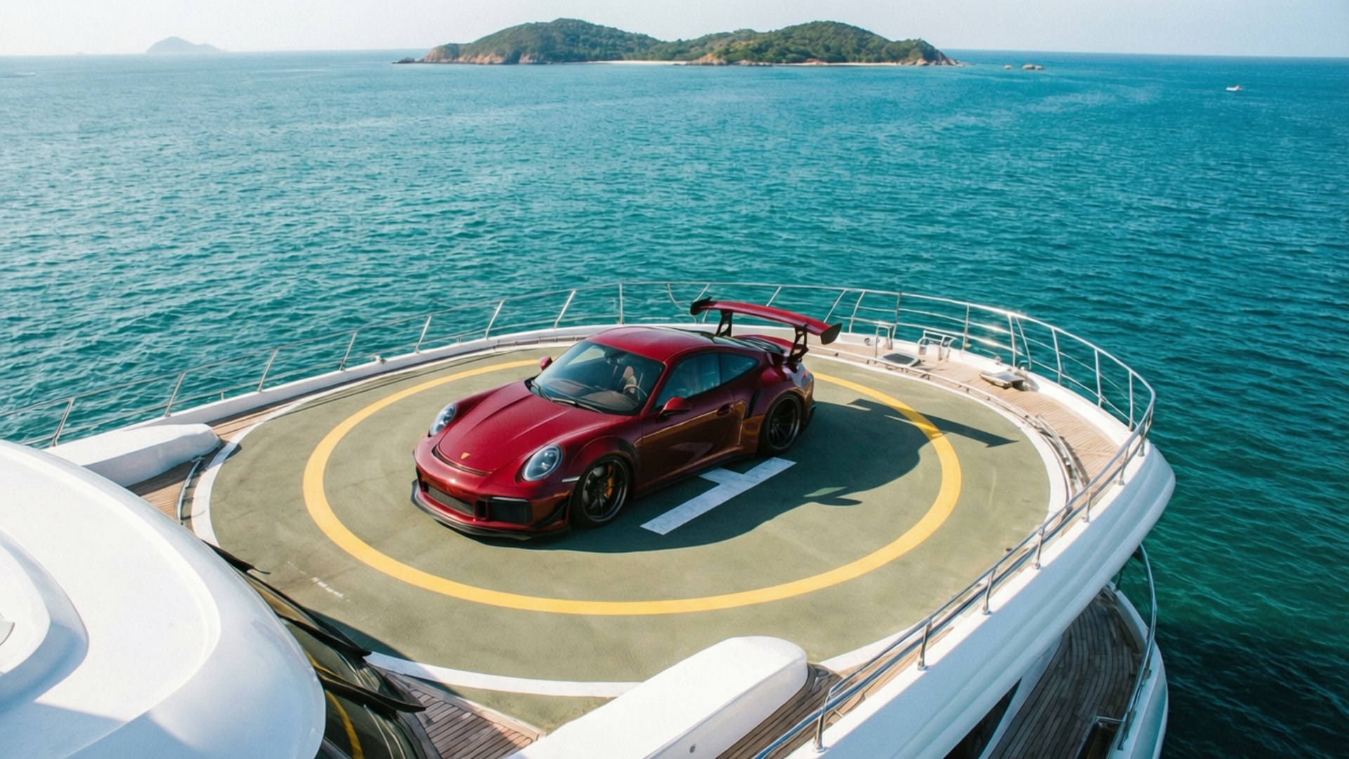 Yacht Helipad Escape by Wallpapers.art Studio