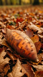 Yam on Autumn Leaves