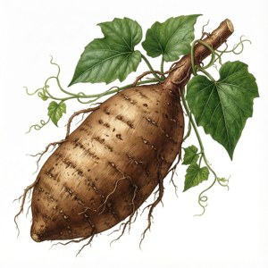 Yam with Leaves