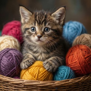Yarn Basket Kitten