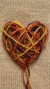 Yarn Tangled Scribble Heart