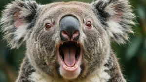 Yawning Koala