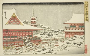 Year-end Fair at Kinryuzan Temple in Asakusa (Asakusa Kinryuzan toshi no ichi), from the series "Famous Places in the Eastern Capital (Toto meisho)"
