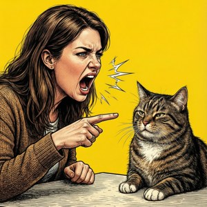 Yelling Woman Cat