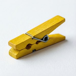 Yellow Clothespin Macro