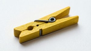 Yellow Clothespin Macro
