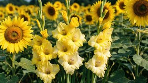 Yellow Gladiolus Sunflowers