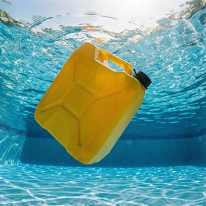 Yellow Jerrycan in Pool