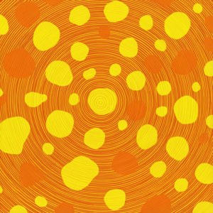 Yellow Orange Polka Ripples