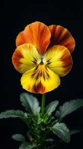 Yellow Pansy Dark Contrast