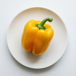 Yellow Pepper on Plate