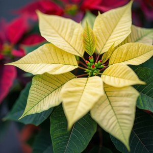 Yellow Poinsettia Abstract
