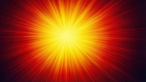 Yellow Red Sunburst