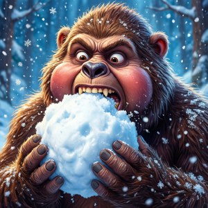Yeti Eats Snow