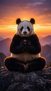 Yoga Panda Sunrise