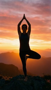 Yoga Silhouette at Sunrise