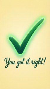 You Got It Right Checkmark