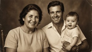 Young Abuela with Family