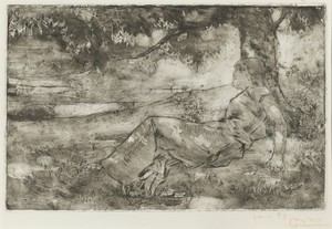 Young Girl under a Tree