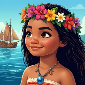 Young Moana Child Clipart