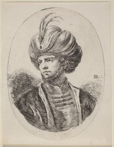 Young Moor with a Slight Beard and Feathered Turban, Turned to the Left