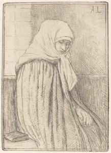 Young Peasant Seated in a Church (Jeune paysanne assise dans une eglise)