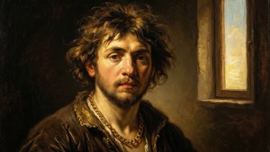Young Rembrandt Self-Portrait