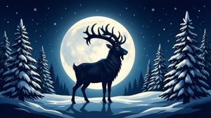 Yule Goat Silhouette