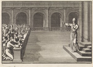 Zacharias tracht de menigte toe te spreken maar blijft stom