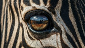 Zebra Eye Close-Up