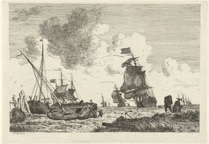 Zeegezicht bij stevige wind