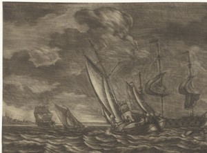 Zeegezicht met schepen