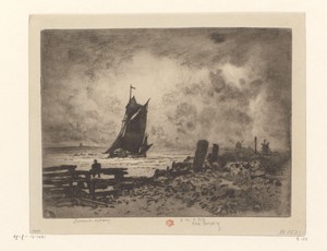 Zeegezicht met schip