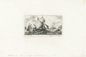 Zeegezicht met zeilschip of galjoot van Jan de Vyl uit Rotterdam
