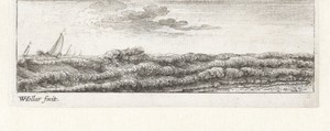 Zeegezicht vanaf de kust