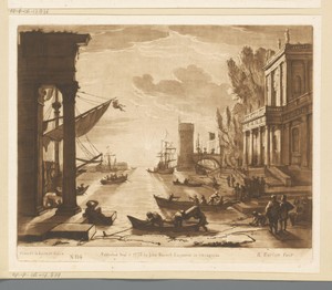 Zeehaven met de inscheping van de koningin van Sheba