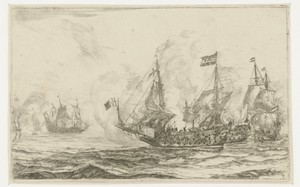 Zeeslag met overname van een schip