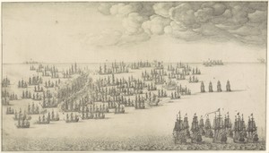 Zeeslag tussen de Engelse en de Nederlandse vloot op 26 juli 1666