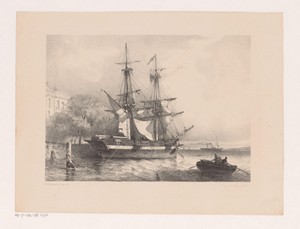Zeilschip aan de kade