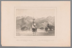 Zeilschip aan de kust van Sumatra
