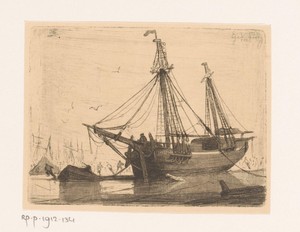 Zeilschip in het winterdok in Antwerpen