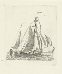 Zeilschip op de golven
