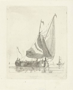 Zeilschip op stil water