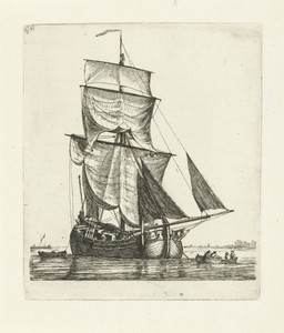 Zeilschip voor anker