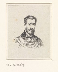 Zelfportret van Henri Dillens