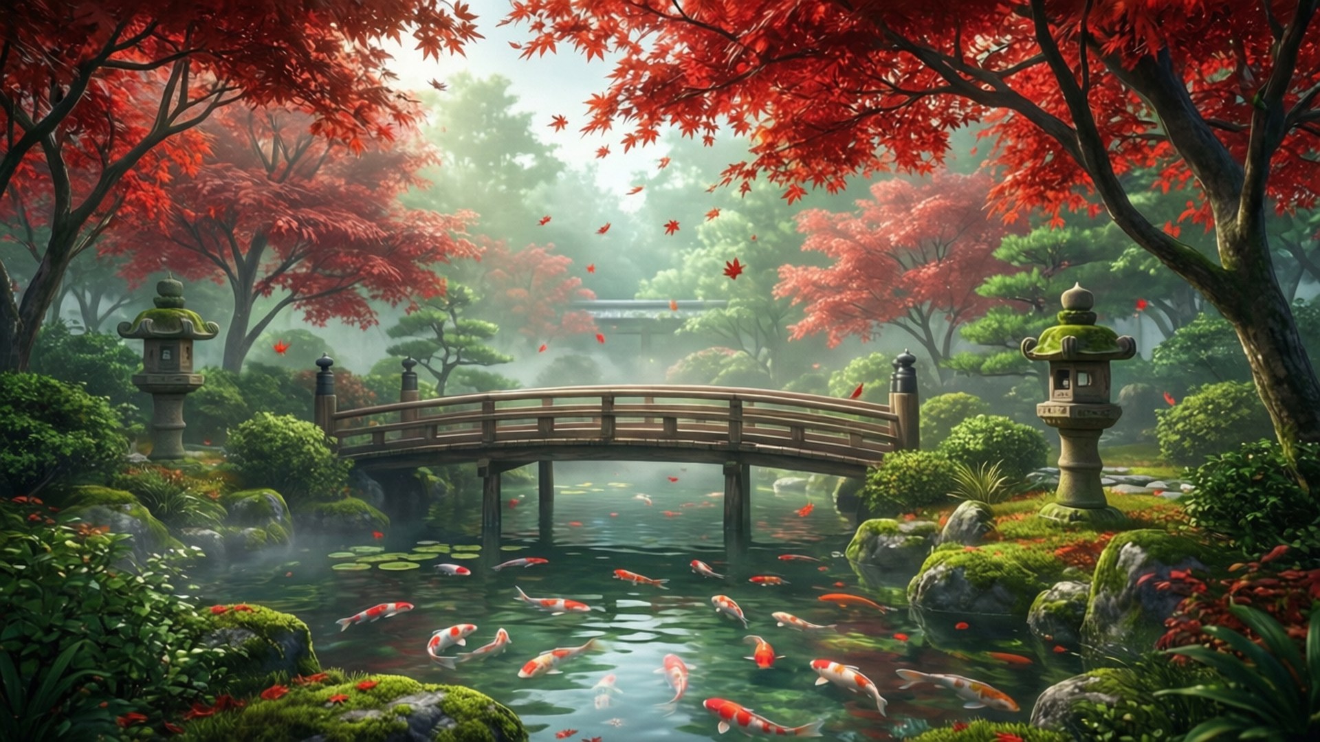 Zen Garden Morning by Wallpapers.art Studio