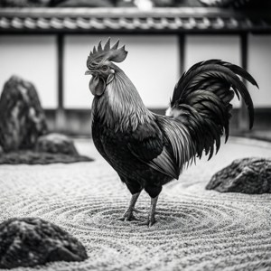 Zen Garden Rooster
