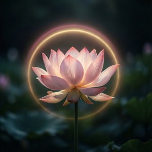 Zen Glowing Lotus